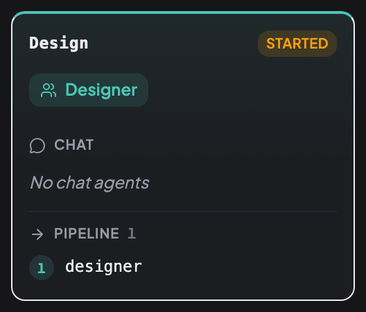 Потік ролі Design: Дизайнер, без чат-агентів, пайплайн designer.